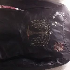 Hand painted leather jacket